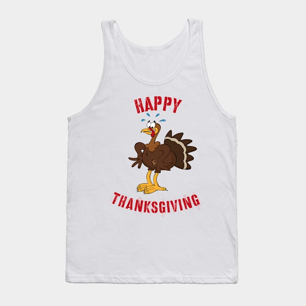 Happy Thanksgiving Turkey Tank Top by alexwestshop